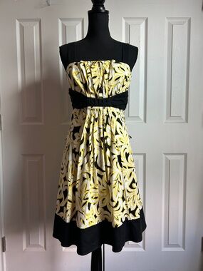 London Times abstract print y2k mini dress